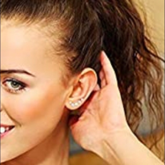 HP🔥🌹Beautiful 🌹Crystal Climber Earrings 🌹NWT🏷 - Picture 3 of 10